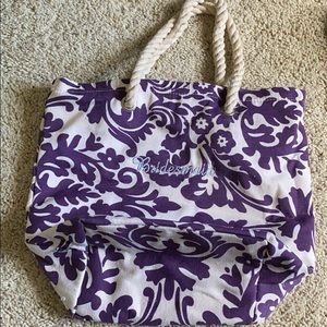 Bridesmaid purple tote